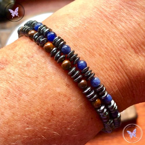 Men’s Hematite Sodalite Bracelet